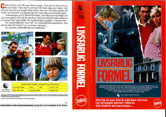 LIVSFARLIG FORMEL (vhs-omslag)