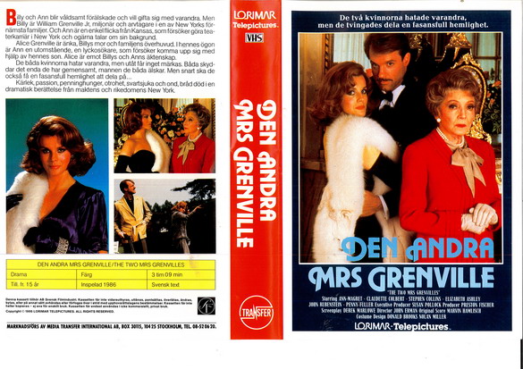 DEN ANDRA MRS GRENVILLE (vhs-omslag)