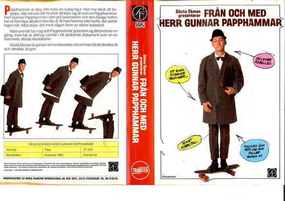 FRÅN OCH MED HERR GUNNAR PAPPHAMMAR (VHS)