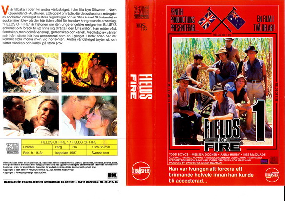 FIELDS OF FIRE DEL 1 (vhs-omslag)
