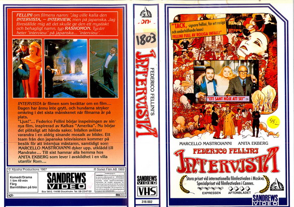 316 002 INTERVISTA (VHS)