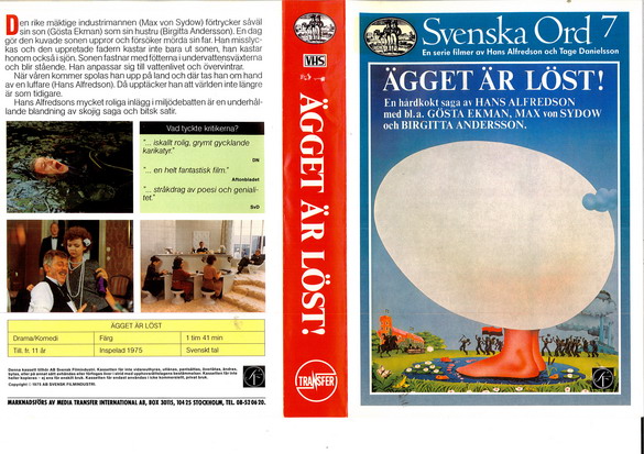 ÄGGET ÄR LÖST (vhs-omslag)