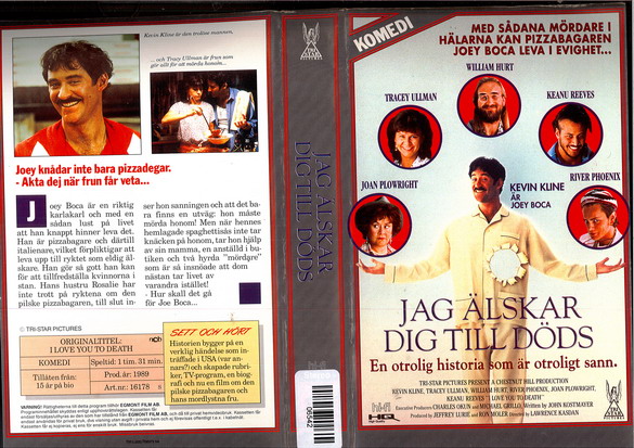 JAG ÄLSKAR DIG TILL DÖDS (Vhs-Omslag)