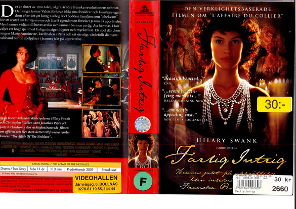 FARLIG INTRIG (VHS)