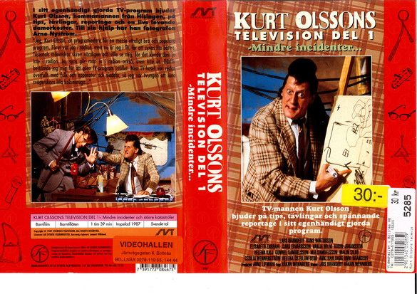 KURT OLSSONS TELEVISION DEL 1 (vhs-omslag)