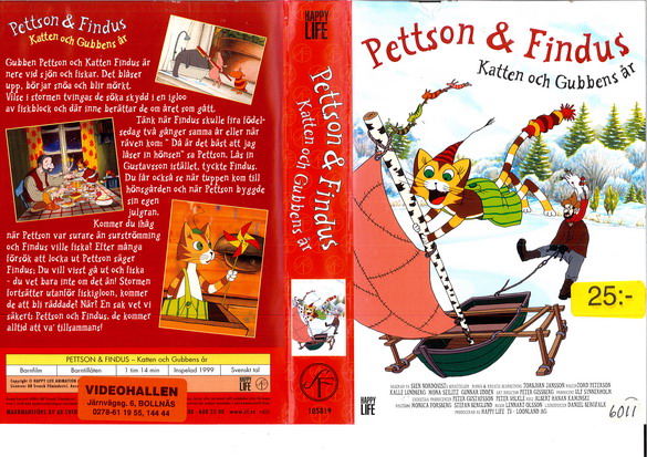 PETTSON & FINDUS - KATTEN OCH GUBBENS ÅR (vhs-omslag)