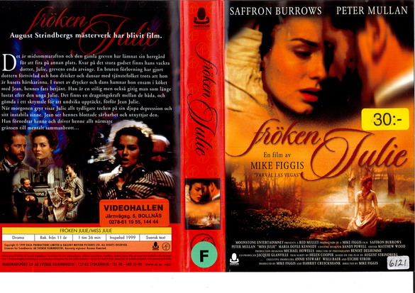 FRÖKEN JULIE (VHS)