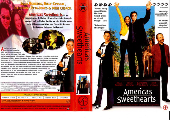 AMERICA\'S SWEETHEARTS (vhs-omslag)
