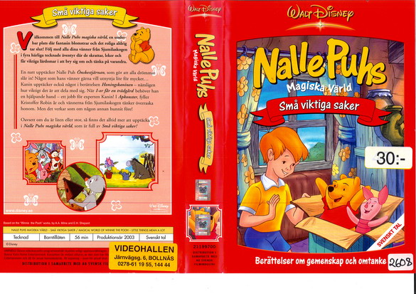 NALLE PUHS MAGISKA VÄRLD:små viktiga saker (vhs-omslag)