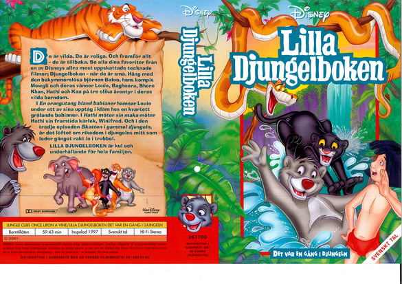 LILLA DJUNGELBOKEN - DET VAR EN GÅNG I DJUNGELN (vhs-omslag)