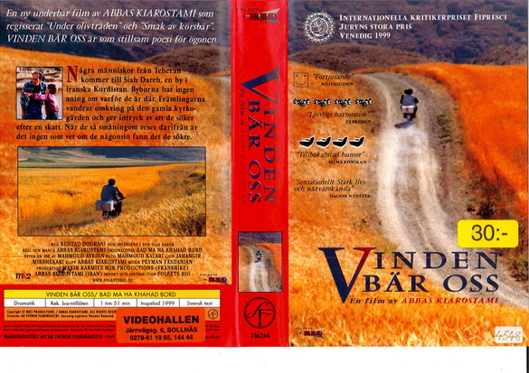 VINDEN BÄR OSS (VHS)
