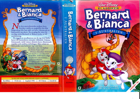 BERNARD & BIANCA I AUSTRALIEN (vhs-omslag)