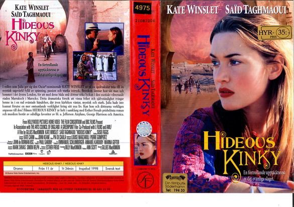 HIDEOUS KINKY (vhs-omslag)