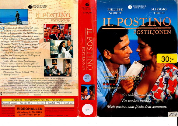 2764/94 IL POSTINO - POSTILJONEN (VHS)