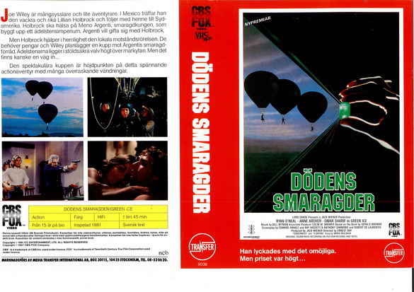 DÖDENS SMARAGDER (vhs-omslag)