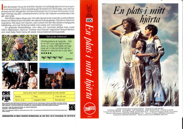 EN PLATS I MITT HJÄRTA (vhs)