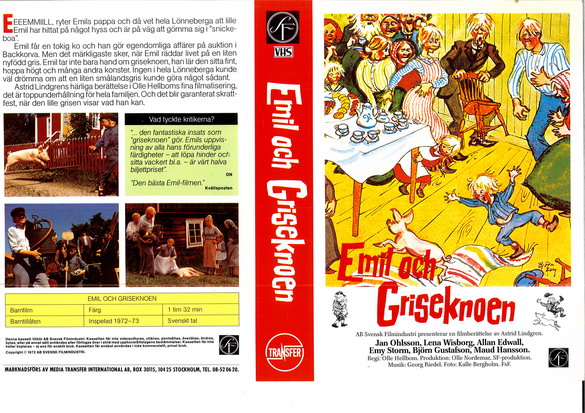 EMIL OCH GRISEKNOEN (vhs-omslag)