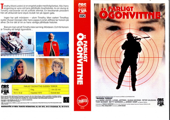 FARLIGT ÖGONVITTNE (vhs-omslag)