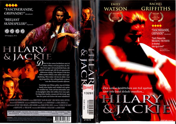 HILARY OCH JACKIE (vhs-omslag)
