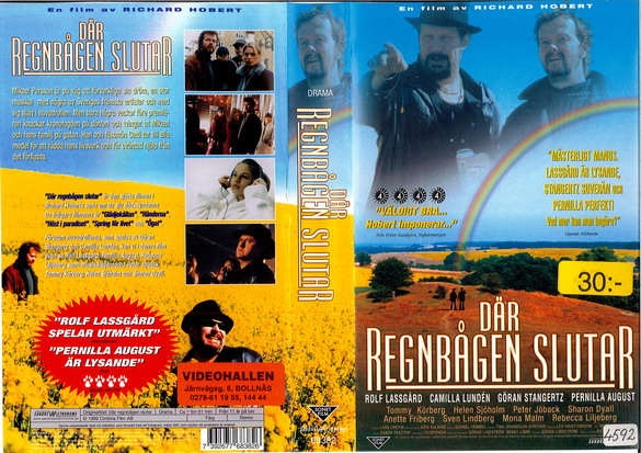 DÄR REGNBÅGEN SLUTAR (vhs-omslag)