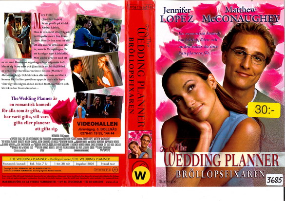 WEDDING PLANER (VHS)
