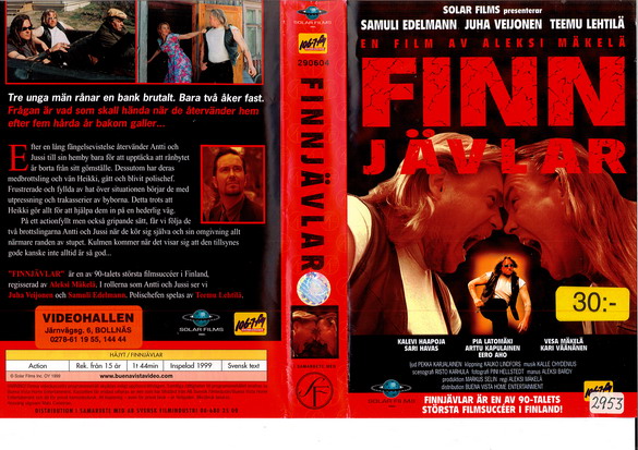 FINNJÄVLAR (vhs-omslag)
