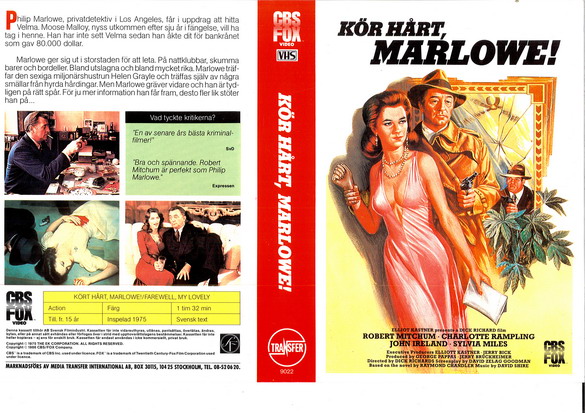 KÖR HÅRT, MARLOWE (vhs-omslag)