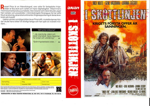 I SKOTTLINJEN (vhs-omslag)