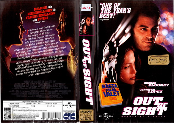 OUT OF SIGHT (vhs-omslag)