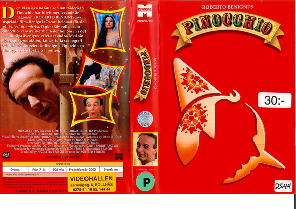 PINOCCHIO - 2002 (VHS)