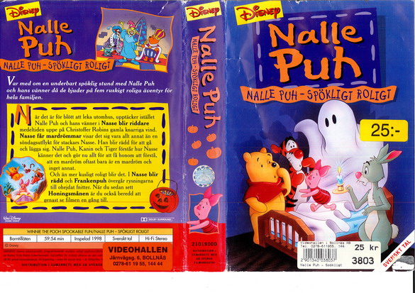 NALLE PUH - SPÖKLIGT ROLIGT (vhs-omslag)