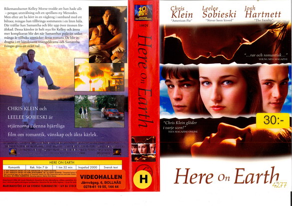 HERE ON EARTH (VHS)