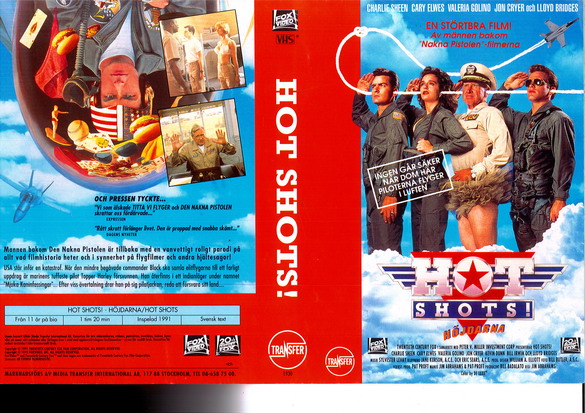 HOT SHOTS! - HÖJDARNA (vhs-omslag)