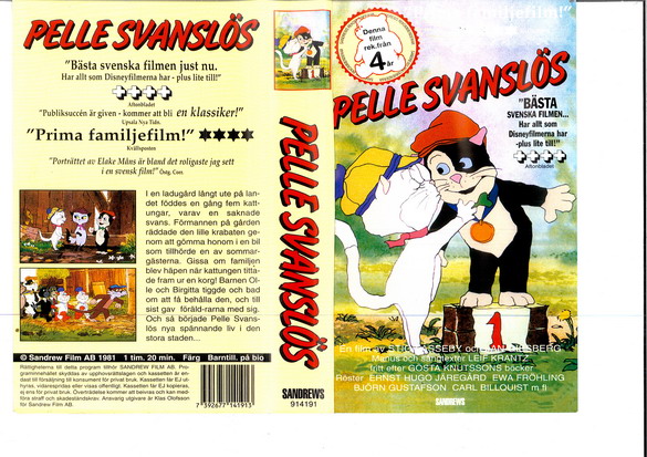 PELLE SVANSLÖS (VHS)