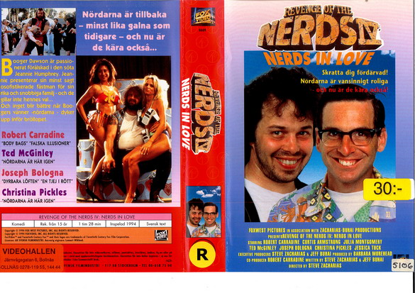 REVENGE OF THE NERDS IV - NERDS IN LOVE (vhs-omslag)