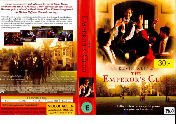 EMPEROR'S CLUB (VHS)