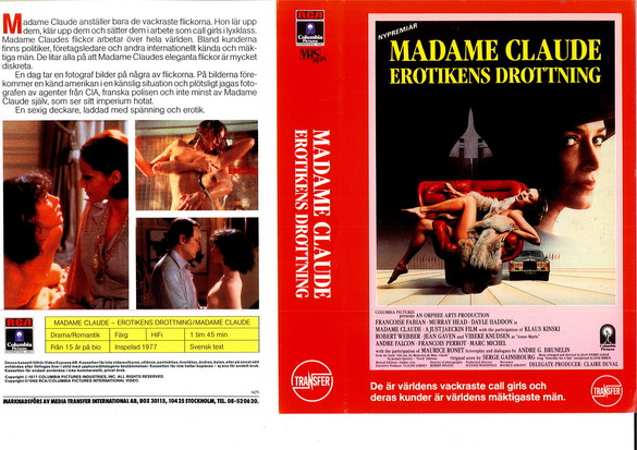 MADAME CLAUDE (vhs-omslag)