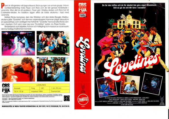 LOVELINES (vhs-omslag)