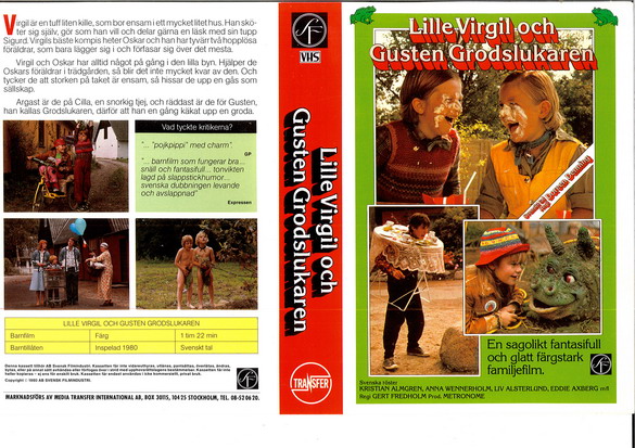 LILLE VIRGEL OCH GUSTEN GRODSLUKAREN (vhs-omslag)