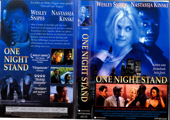 ONE NIGHT STAND (vhs-omslag)