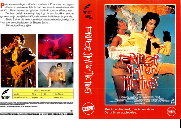 PRINCE SIGN THE TIMES (vhs-omslag)
