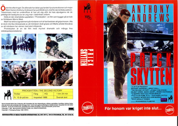 PRICKSKYTTEN (vhs omslag)