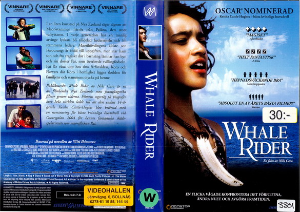 WHALE RIDER(vhs-omslag)