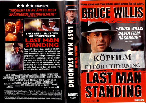 LAST MAN STANDING (vhs-omslag)