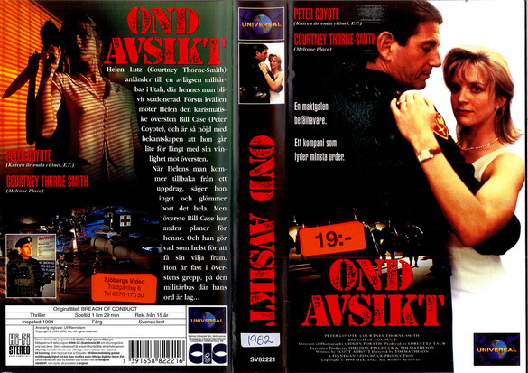 OND AVSIKT (vhs-omslag)