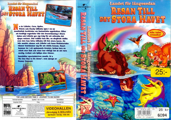 LANDET FÖR LÄNGESEDAN 9 RESAN TILL DET STORA HAVET (vhs-omslag)