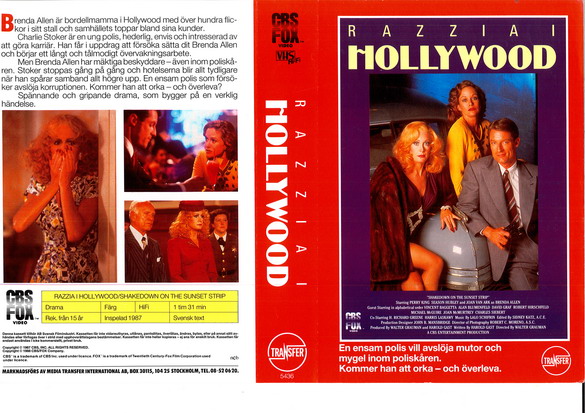 RAZZIA I HOLLYWOOD (vhs-omslag)