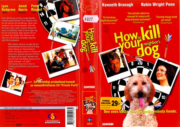 HOW TO KILL YOUR NEIGHBOR'S DOG (vhs-omslag)