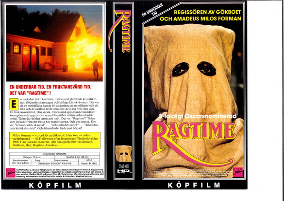 RAGTIME (Vhs-Omslag)