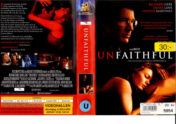 UNFAITHFUL (VHS)